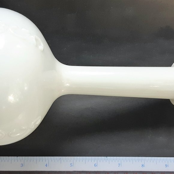 Milk Glass Victorian Decanter Apothecary Barber Bottle with Stopper Antique 11" - Picture 3 of 12